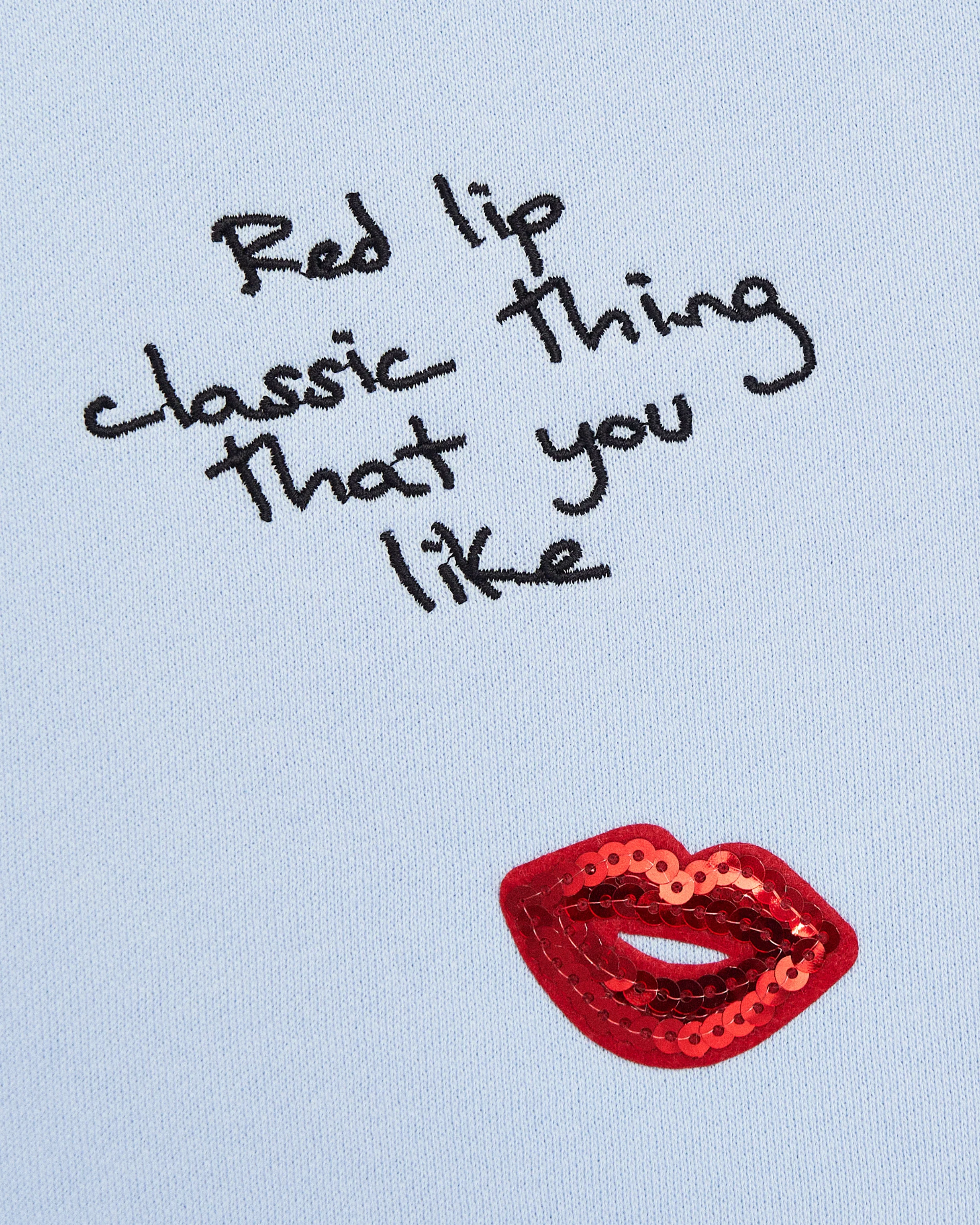 Sequin Red Lip Classic Thing That You Like Crewneck Sweatshirt - Image 4