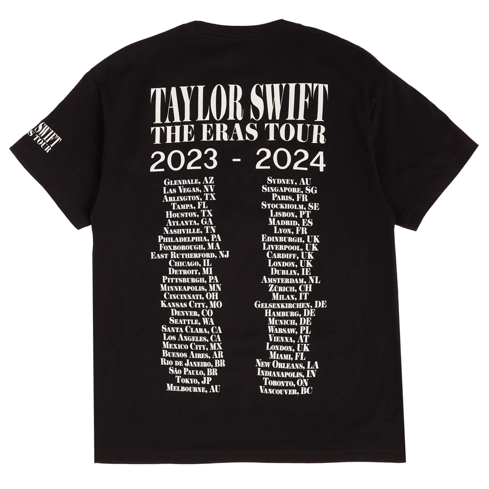 Taylor Swift The Eras Tour Black T-Shirt, Australia - Image 4