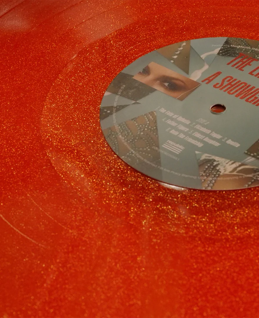 The Life of a Showgirl: Sweat and Vanilla Perfume Portofino Orange Glitter Vinyl - Image 4