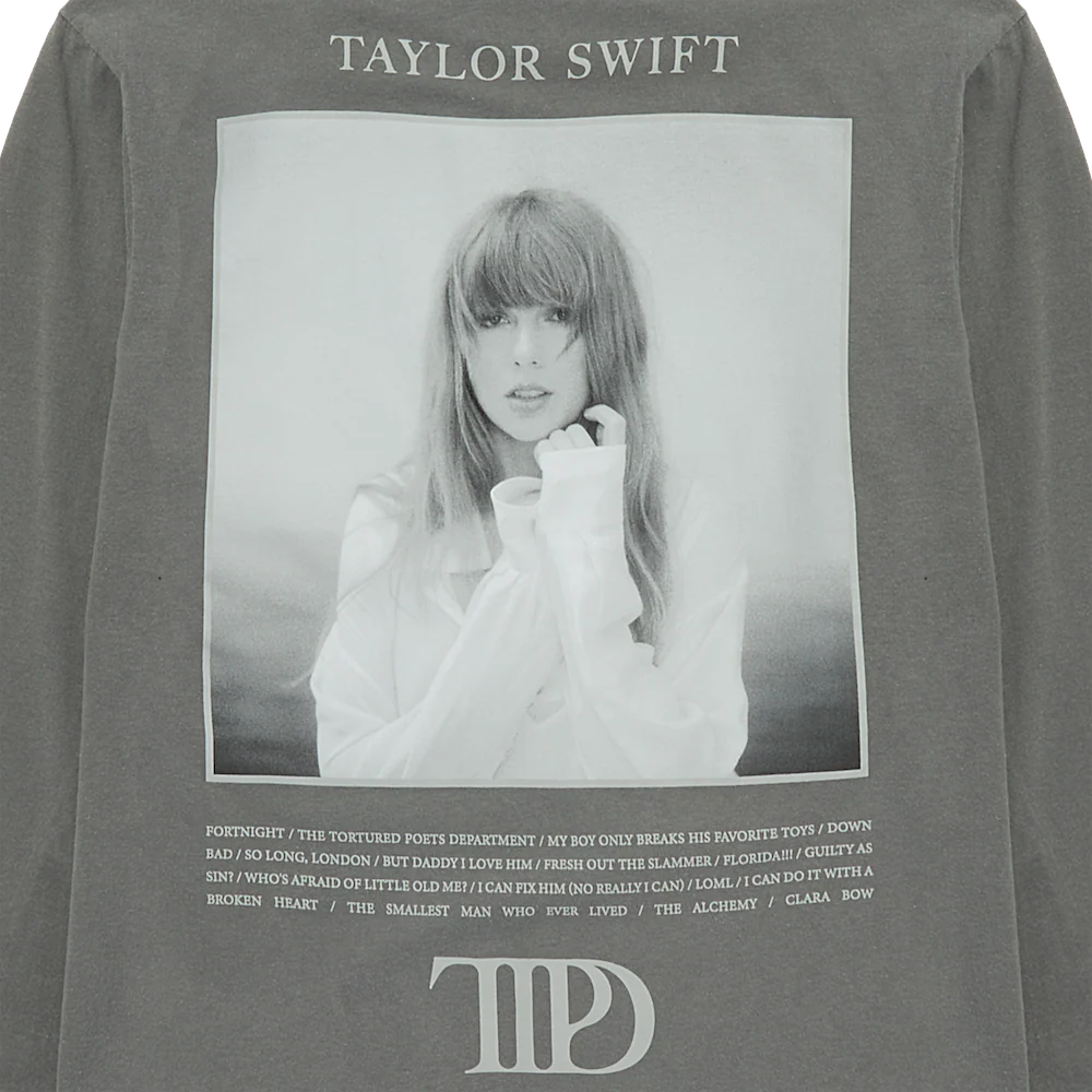 The Tortured Poets Department Gray Photo Long Sleeve T-Shirt - Image 4