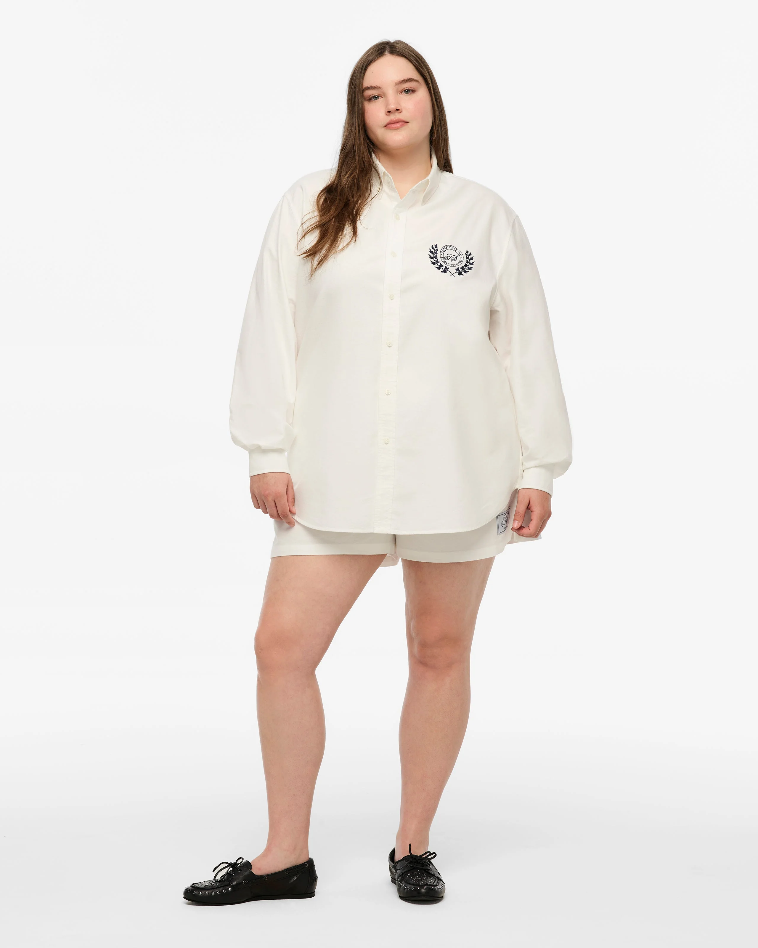 TS Crest White Oxford Shirt - Image 3