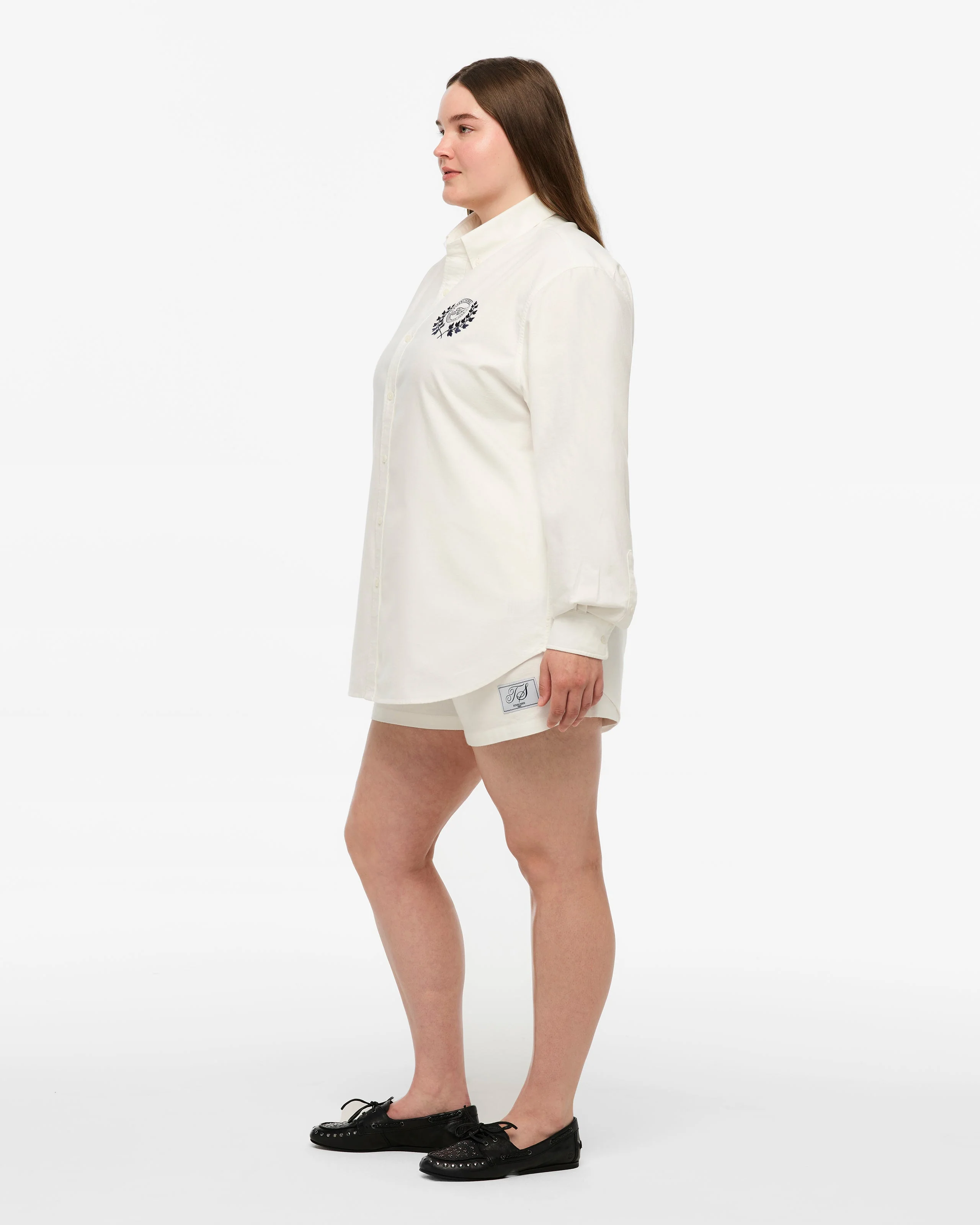 TS Crest White Oxford Shorts - Image 11
